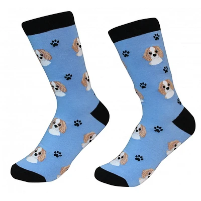 Sock Daddy - Cavalier King Charles - Blue - Crew - Unisex