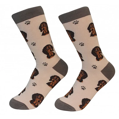 Sock Daddy - Dachshund - Black - Crew - Unisex