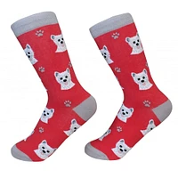 Sock Daddy - Westie - Red - Crew - Unisex