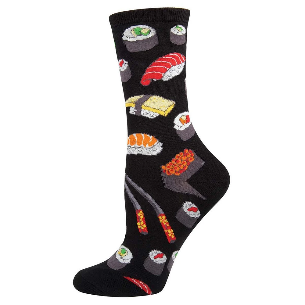 Socksmith - Sushi - Black - SSW1382 - Crew - Women's