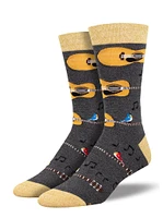 Socksmith - Bamboo - Nice Acoustics - Charcoal Heather - Crew - Men's