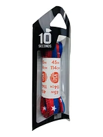 10 Seconds - Printed Laces Red/Blue Stripe w/White Stars