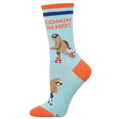 Socksmith - Coming In Hot - Blue Heather - Crew - Women's
