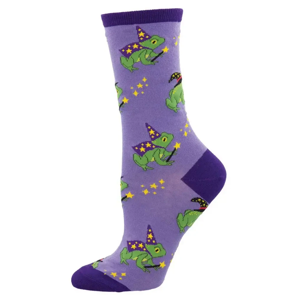 Socksmith - Freaky Frogs - Purple - Crew - Women's