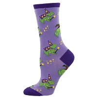 Socksmith - Freaky Frogs - Purple - Crew - Women's