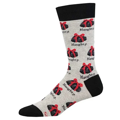 Socksmith - Naughty - Heather Gray - Crew - Men's