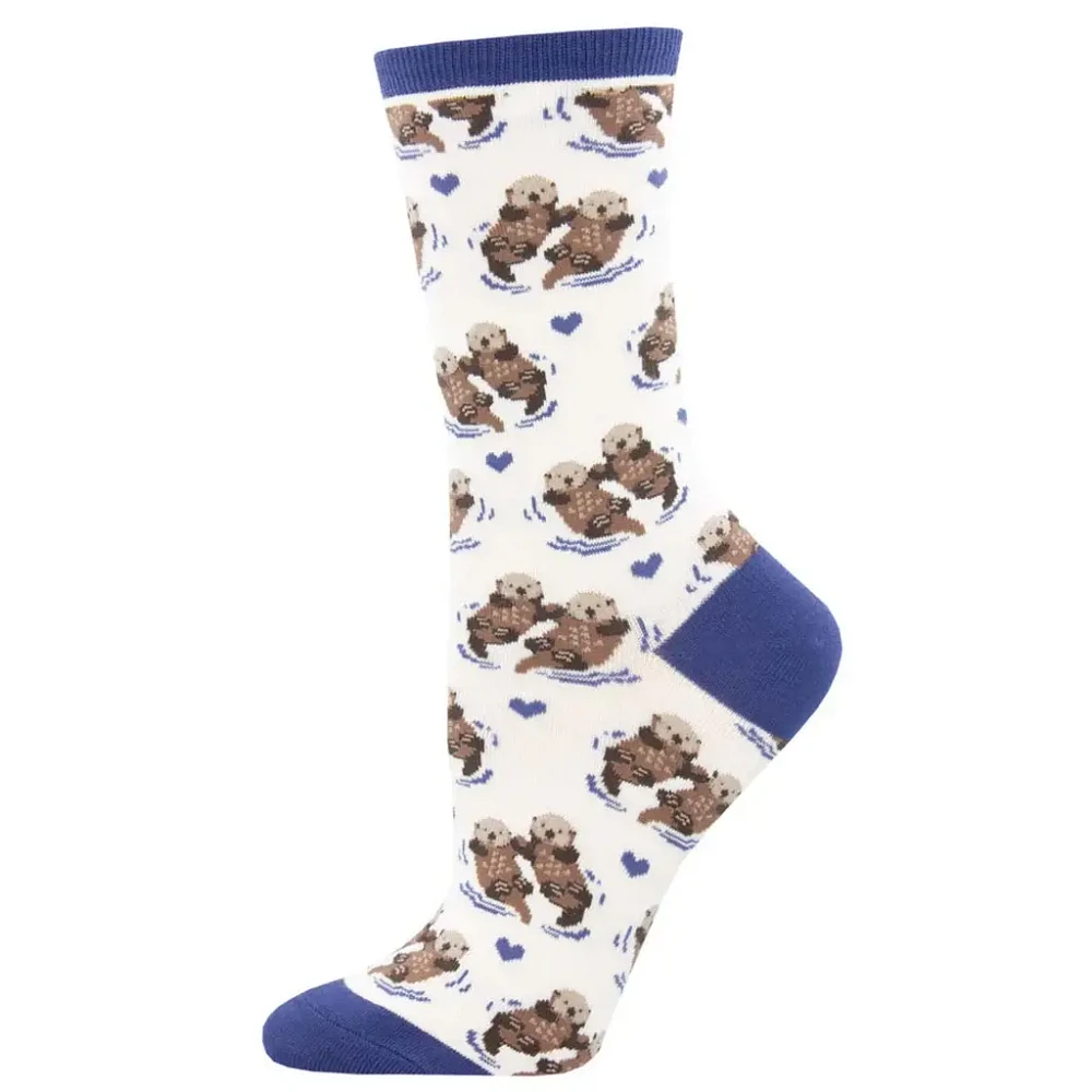 Socksmith - Significant Otter - White - Crew - Women's