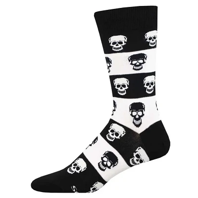 Socksmith - Skull - Black/White - MNC3054 - Crew - Men's