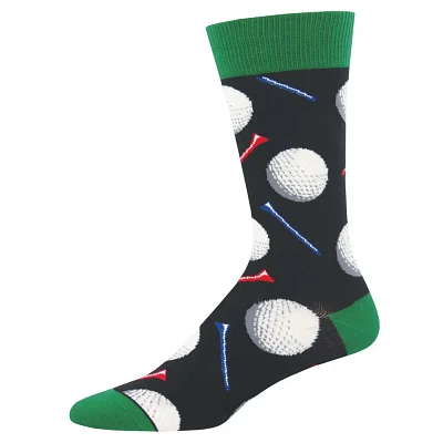 Socksmith - Tee It Up - Black - Crew - Men's