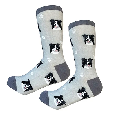 Sock Daddy - Border Collie - Gray - Crew - Unisex
