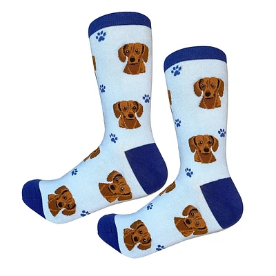 Sock Daddy - Dachshund - Red - Crew - Unisex