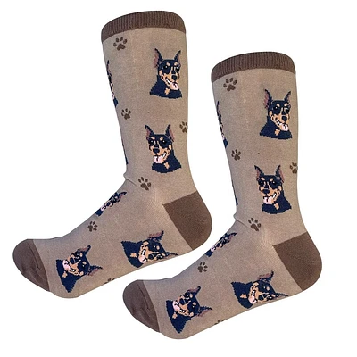 Sock Daddy - Doberman - Brown - Crew - Unisex