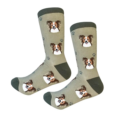 Sock Daddy - Papillon - Moss - Crew - Unisex
