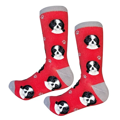 Sock Daddy - Shih Tzu - Red - Crew - Unisex