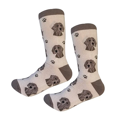 Sock Daddy - Weimaraner - Gray - Crew - Unisex