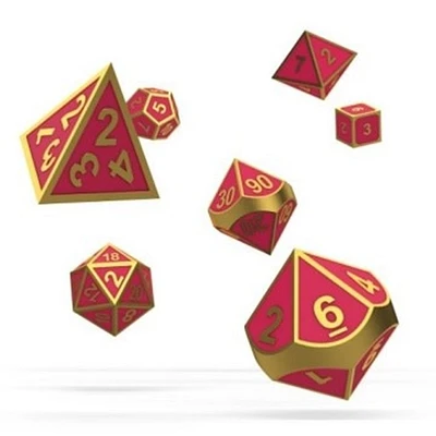 (OD) 7 Dice Set - Metal Golden Princess*