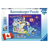 Ravensburger Carte du Canada - 100 pièces XXL