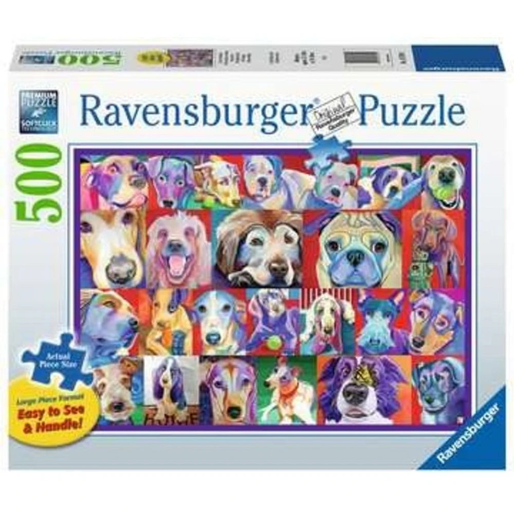 Ravensburger Chiens hauts en couleur - 500 pièces Large