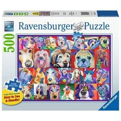 Ravensburger Chiens hauts en couleur - 500 pièces