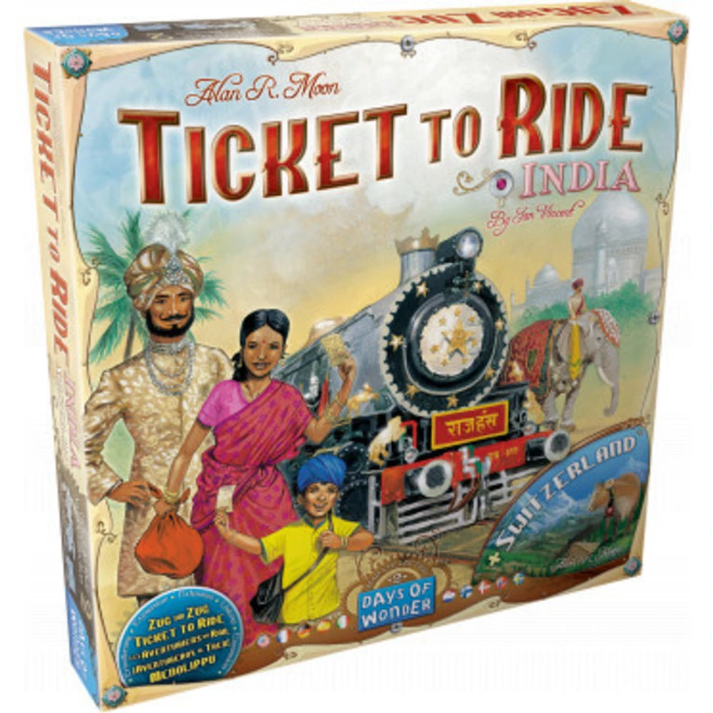 Ticket to Ride - Map #2 - India/Switzerland (Multilingue)