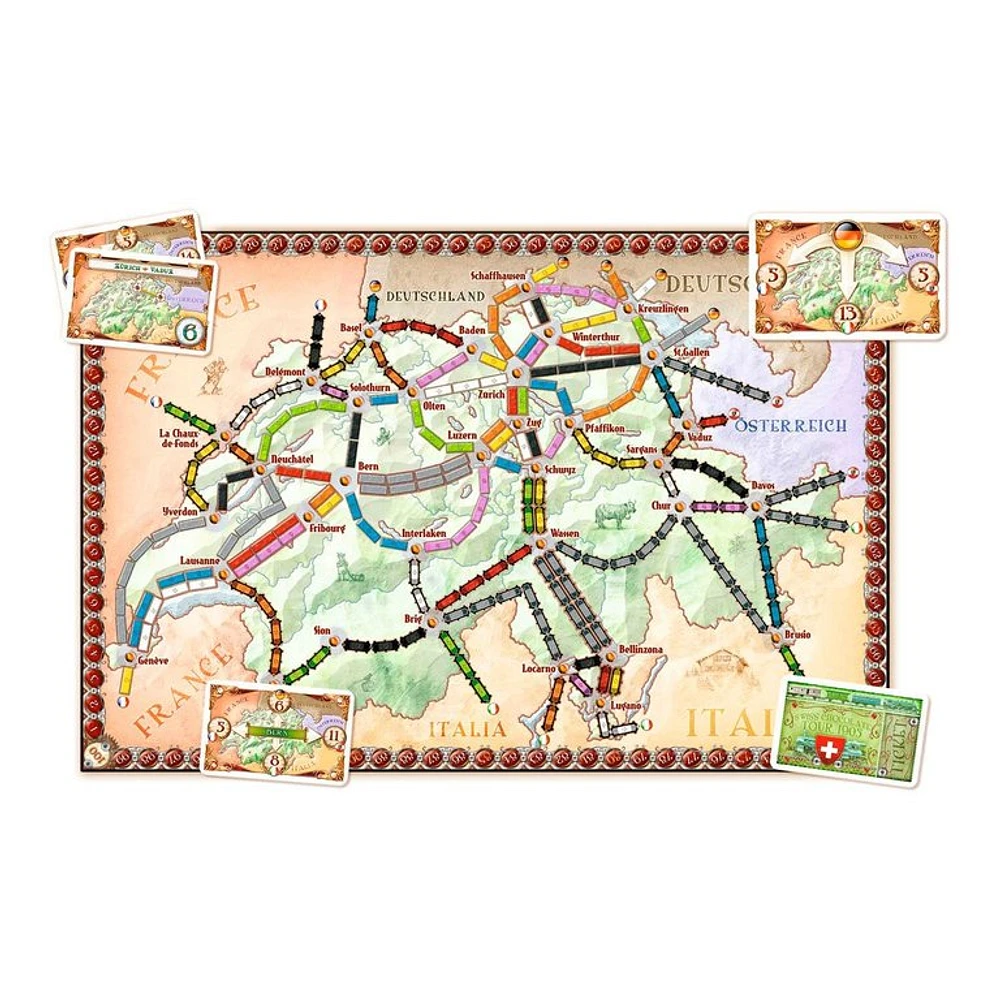 Ticket to Ride - Map #2 - India/Switzerland (Multilingual)