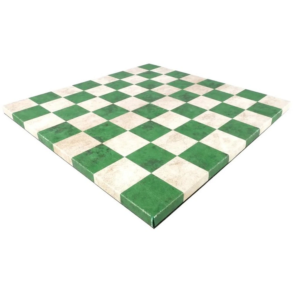 Plateau d'Échec - Emerald/Cream Leatherette 14.5"