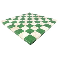 Plateau d'Échec - Emerald/Cream Leatherette 14.5"