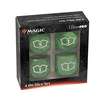 (UP) Magic The Gathering 4 D6 Set - Green