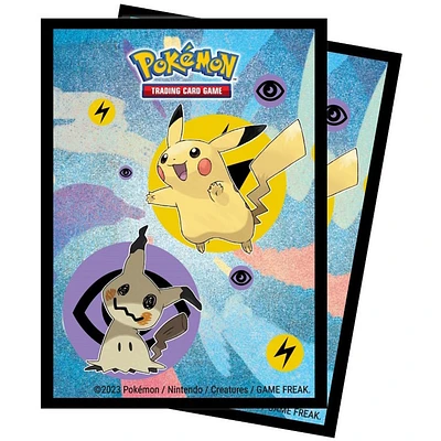 (UP) Pokemon Sleeves - Pikachu & Mimiku - 65 Unités - 66mm x 91mm