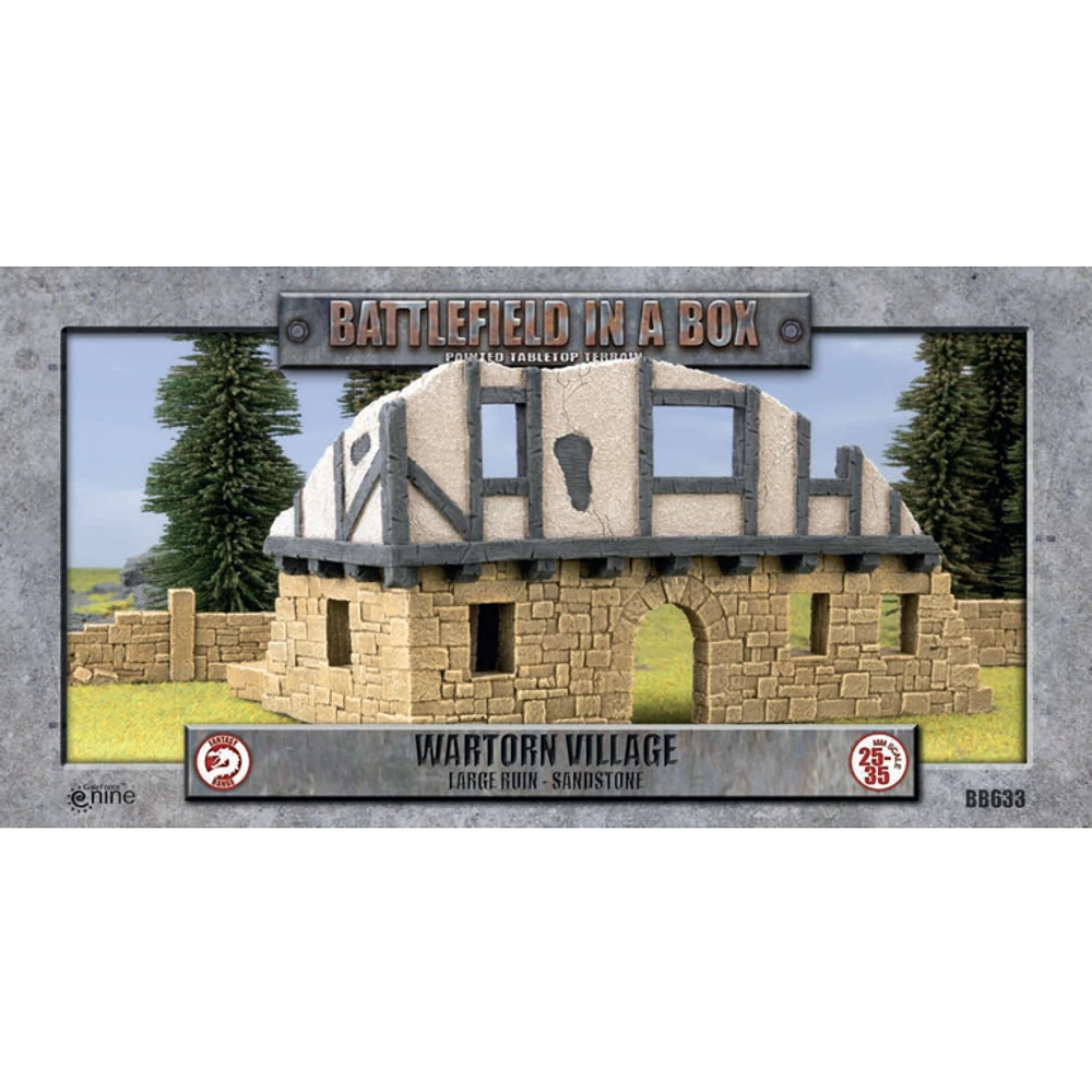 Battlefield in a Box - Wartorn Village - Sandstone Large Ruin