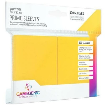 Gamegenic (Gamegenic) Prime Sleeves: Yellow - 100 Unités - 66mm x 91m