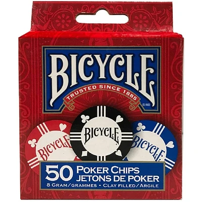 Bicycle Cartes à jouer - Bicycle - 8gram Clay Poker Chips 50ct