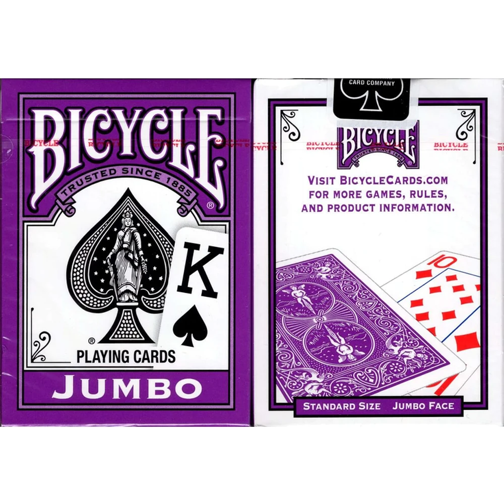 Playing Cards- Bicycle - Jumbo Purple