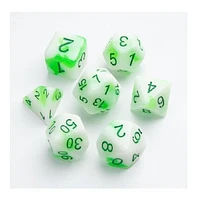 (Gamegenic) Glow Series RPG Set - 7 Piece Set - Toxic Stones