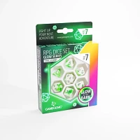 (Gamegenic) Glow Series RPG Set - 7 Piece Set - Toxic Stones
