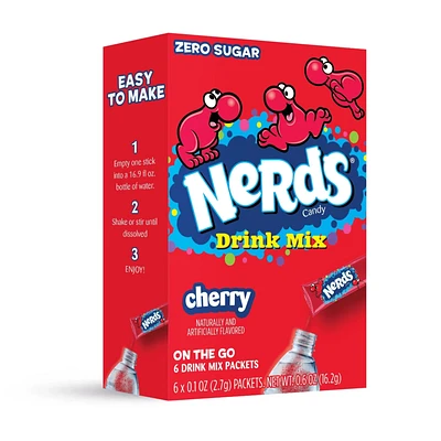 Nerds Drink - Mix on the Go - Zero Sugar - Cherry - 6 packets