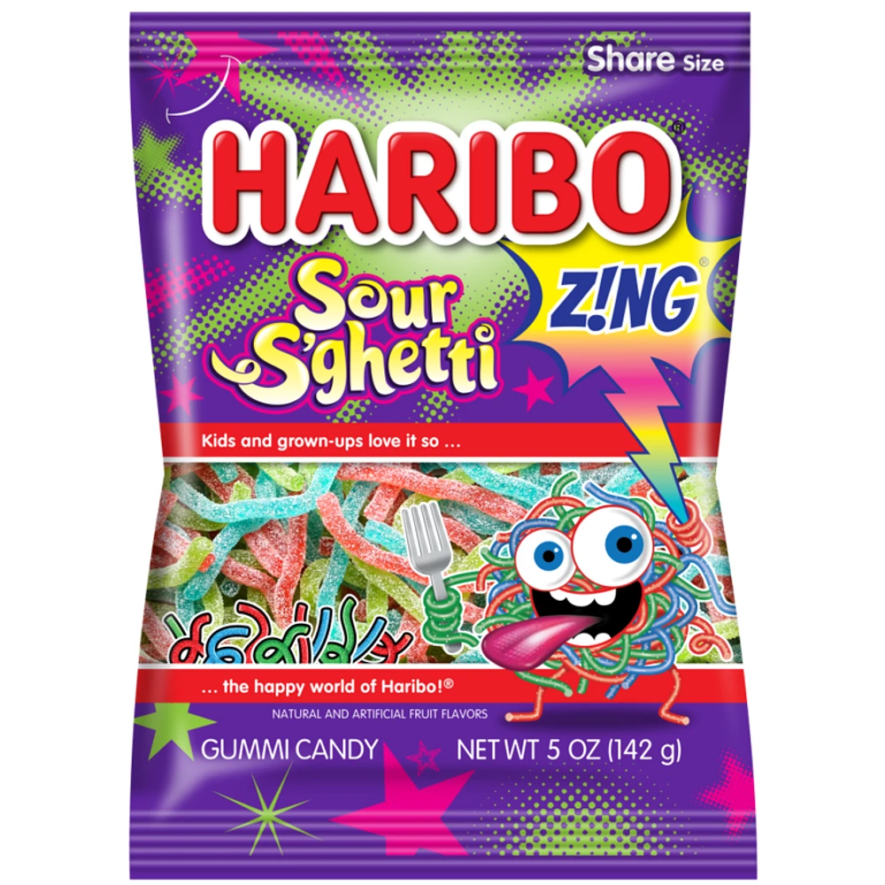 Haribo Zing - Sour S'ghetti - 142g