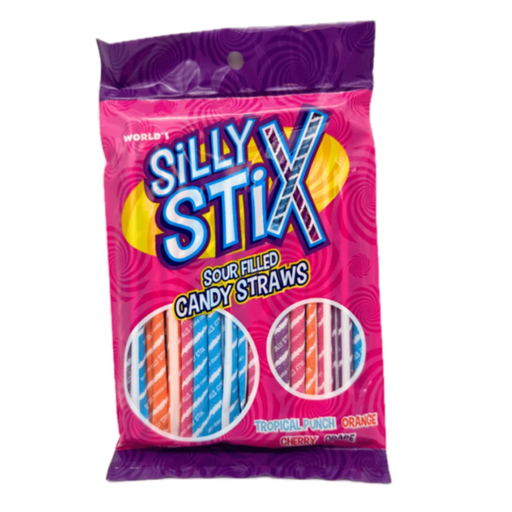 Silly Stix - Sour Filled Straws - 78g