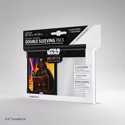 (Gamegenic) Star Wars Unlimited - Standard Double Sleeving Pack - Darth Vader