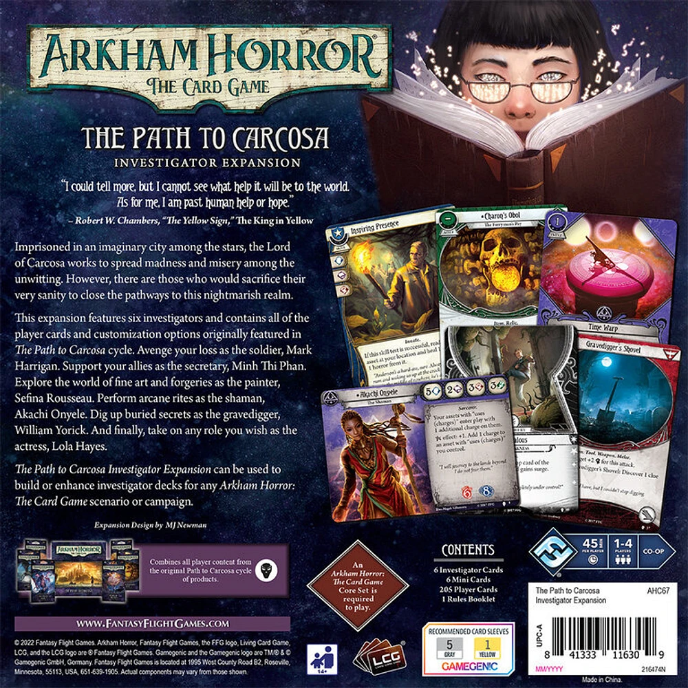 Arkham Horror: The Card Game - The Path to carcosa Investigator Expansion (Anglais)