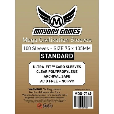 (Mayday) Mega Civilization Standard Sleeves - 50 Unités - 75mm x 105mm
