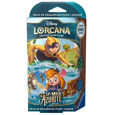 Disney Lorcana - La mer d'Azurite - Deck de démarrage - Émeraude/Saphir (Français)