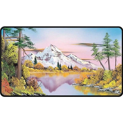 (UP) Playmat - Bob Ross - Black Stitched - Mighty Mountain Lake
