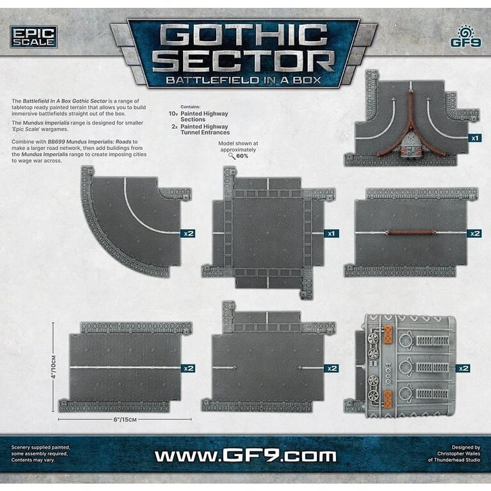 Battlefield in a Box - Gothic Sector - Mundus Imperialis - Highways - 12 Pieces