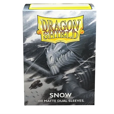 (Dragon Shield) Matte Dual Sleeves - Snow - 100 Unités - 63mm x 88mm