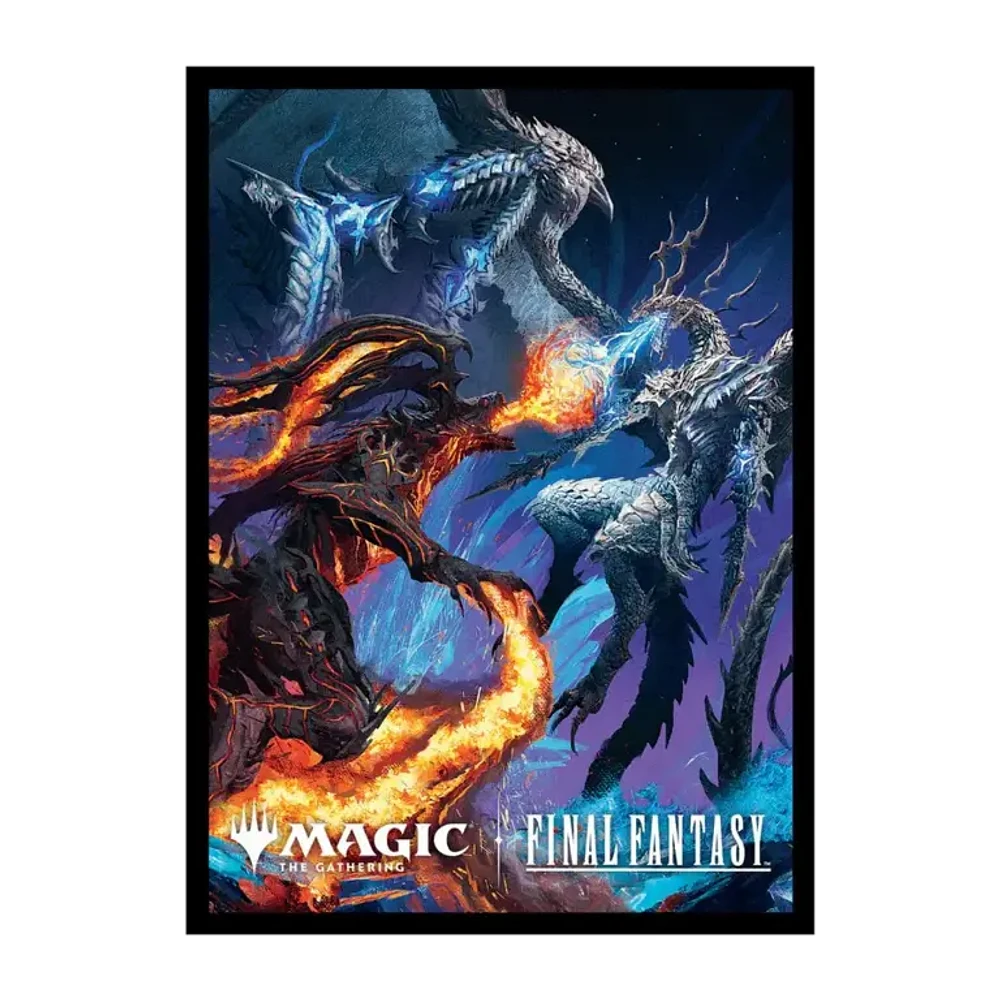 (UP) MTG Sleeves - Bahamut and Ifrit - 100 Unités - 63.5mm x 89mm*