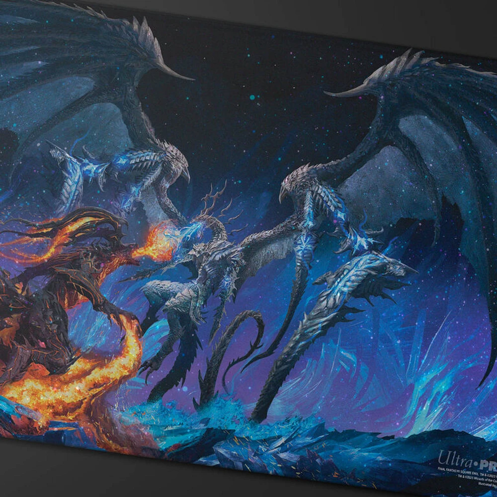 (UP) - Playmat - MTG Final Fantasy - Bahamut and Ifrit - Holofoil*