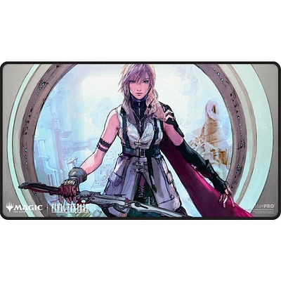 (UP) Playmat - MTG Final Fantasy - Black Stitched - Lightning, Army of One*