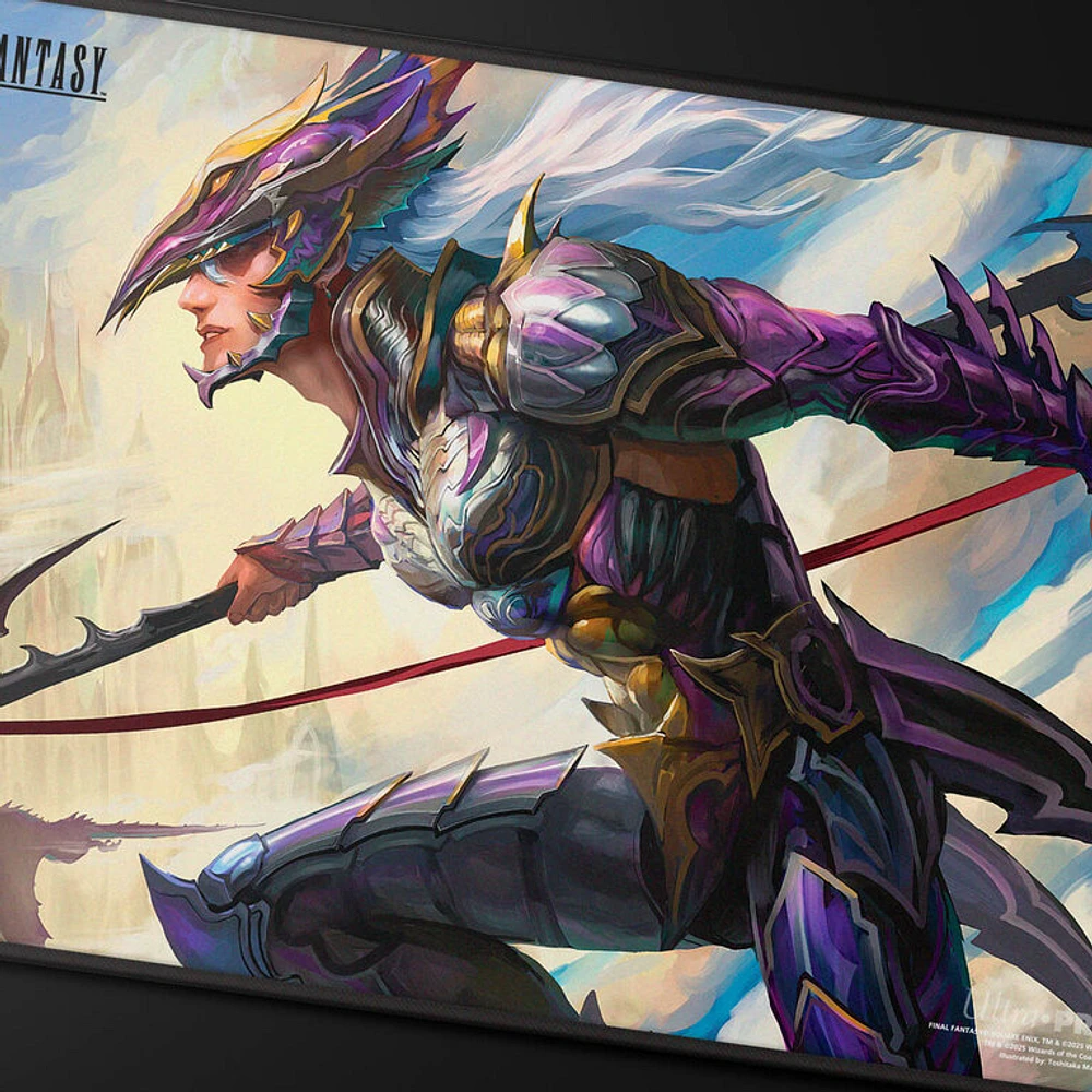 (UP) Playmat - MTG Final Fantasy - Black Stitched - Kain, Traitorous Dragoon*