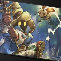 UP) Playmat - MTG Final Fantasy - Black Stitched
